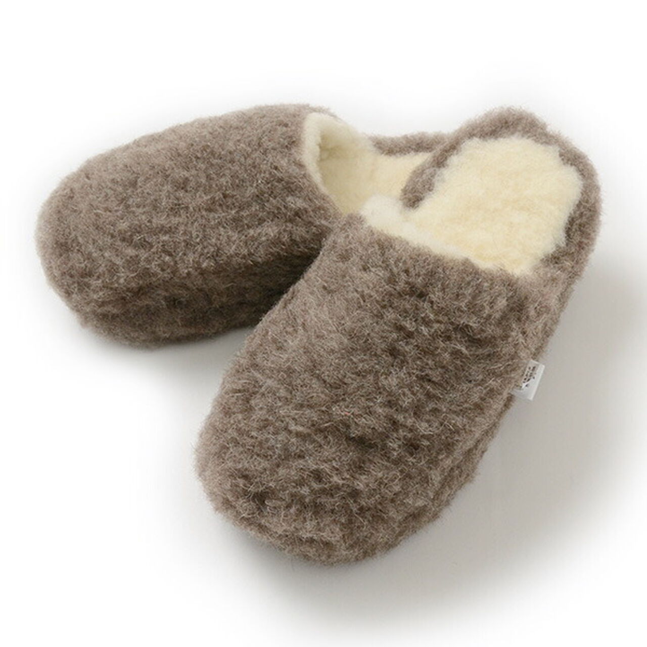 Boa Wool Basic Slippers,MidBrown, large image number 0