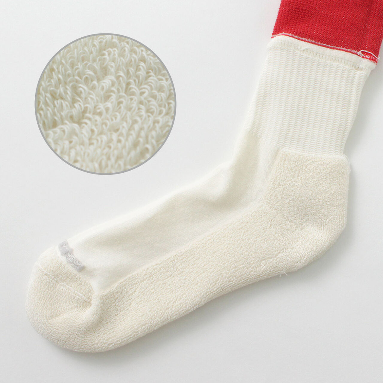 R1421 Organic cotton double layer crew socks,, large image number 10