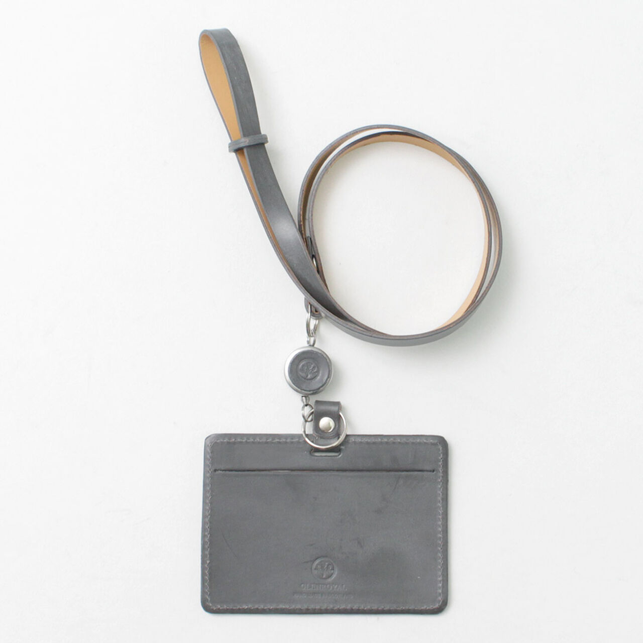 ID CASE WITH REEL STRAP,Grey, large image number 0
