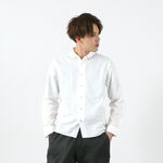 Linen Canvas Split Raglan Shirt,White, swatch