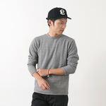 Heavy Spun Milled Fabric Long Sleeve T-Shirt,Charcoal, swatch