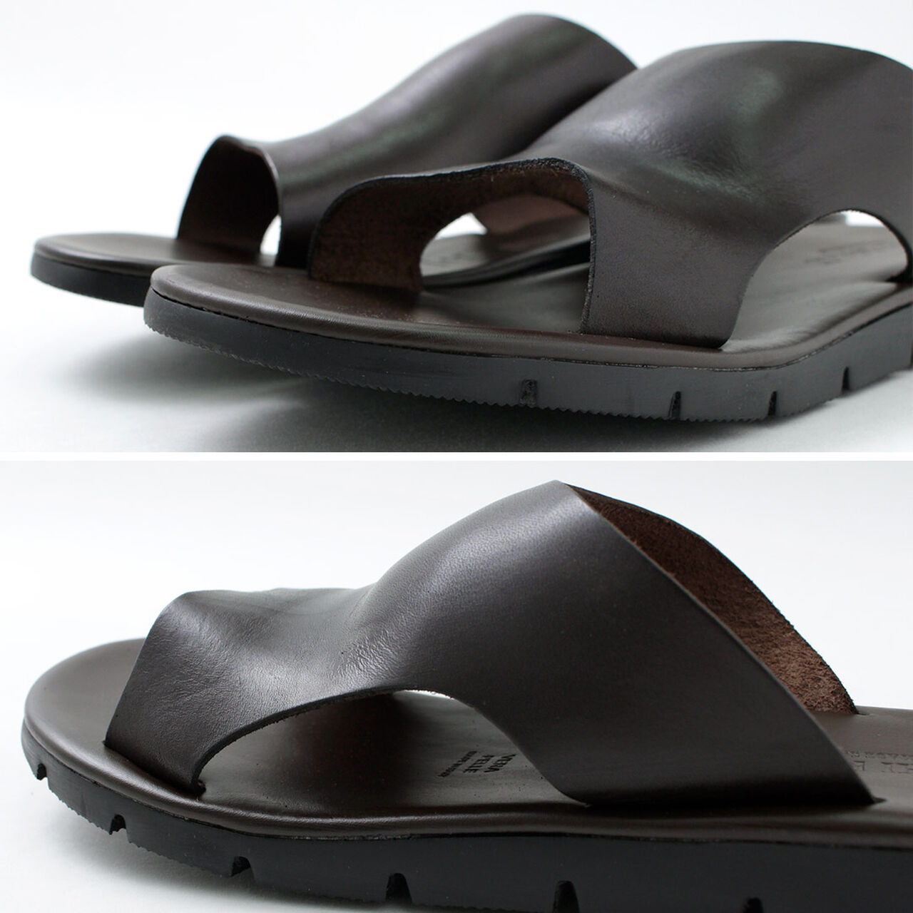 Leather slide sandal,, large image number 6