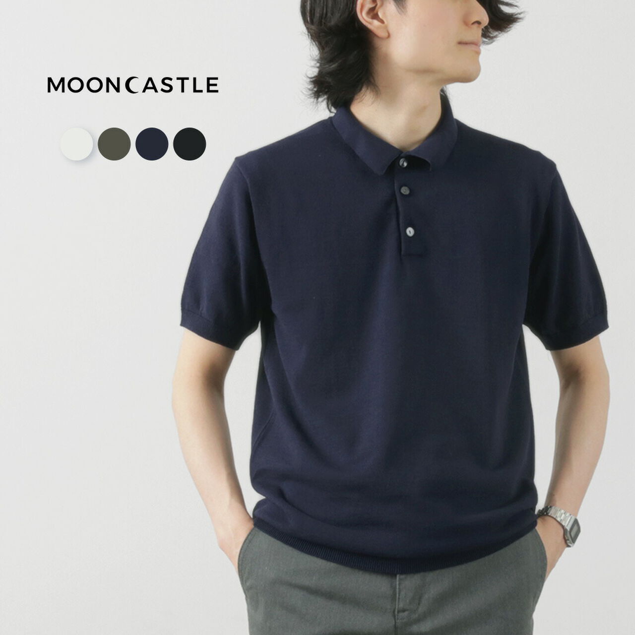 Ice Cotton Polo Shirt,, large image number 1