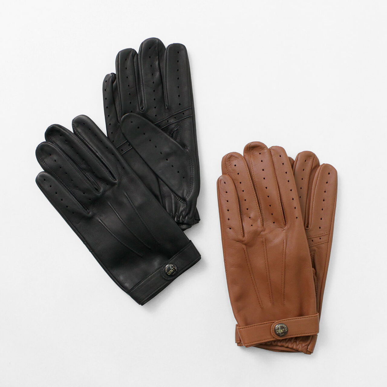 Fleming / Perforated leather gloves,, large image number 2