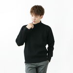 8GG Baby-bed Knit High Neck Knit,Black, swatch
