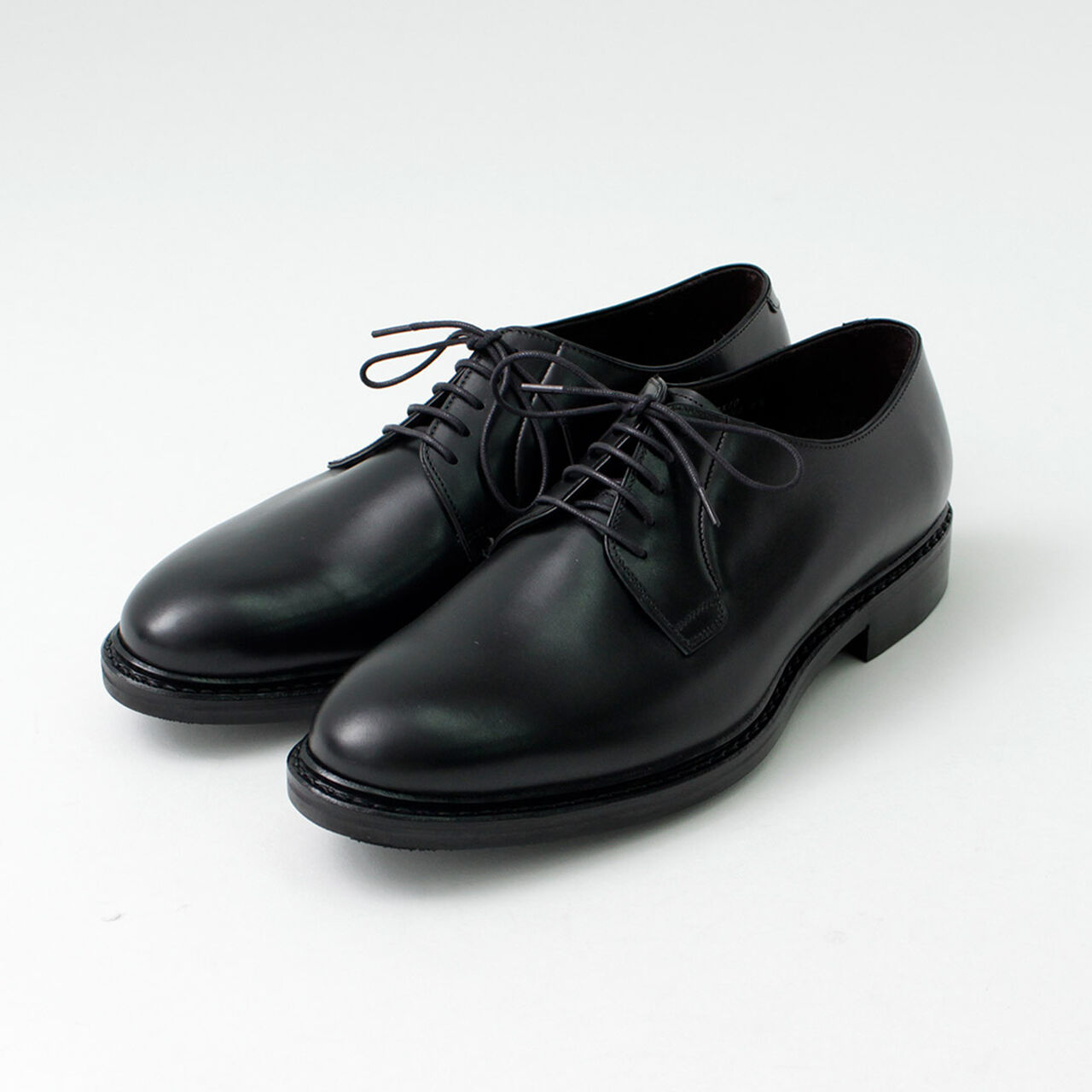 Tokio Plain Toe Leather Shoes,Black, large image number 0