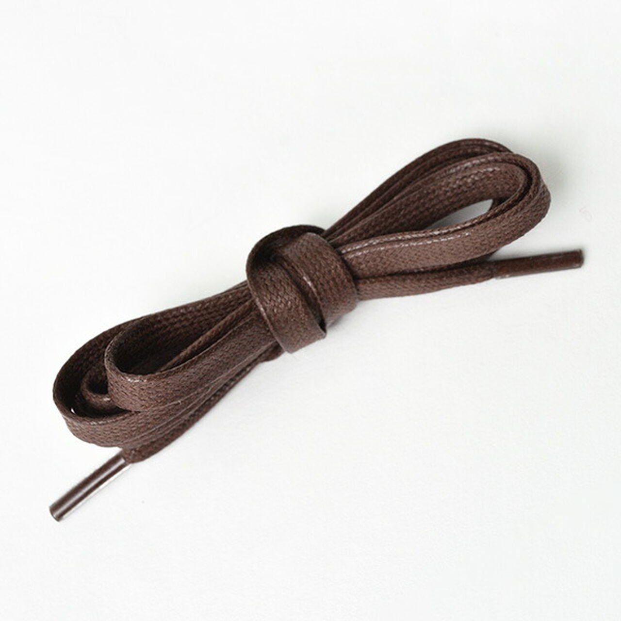 Waxed Dress Flat Shoe Lace,Brown, large image number 0