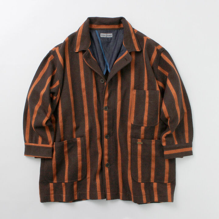 Old School Stripe Loose Fit Coverall Coat