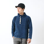 GOBW1305 IS Indigo Roll Neck Sweatshirt,Blue, swatch
