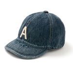 Special order selvage denim cap with initials badge,Blue, swatch