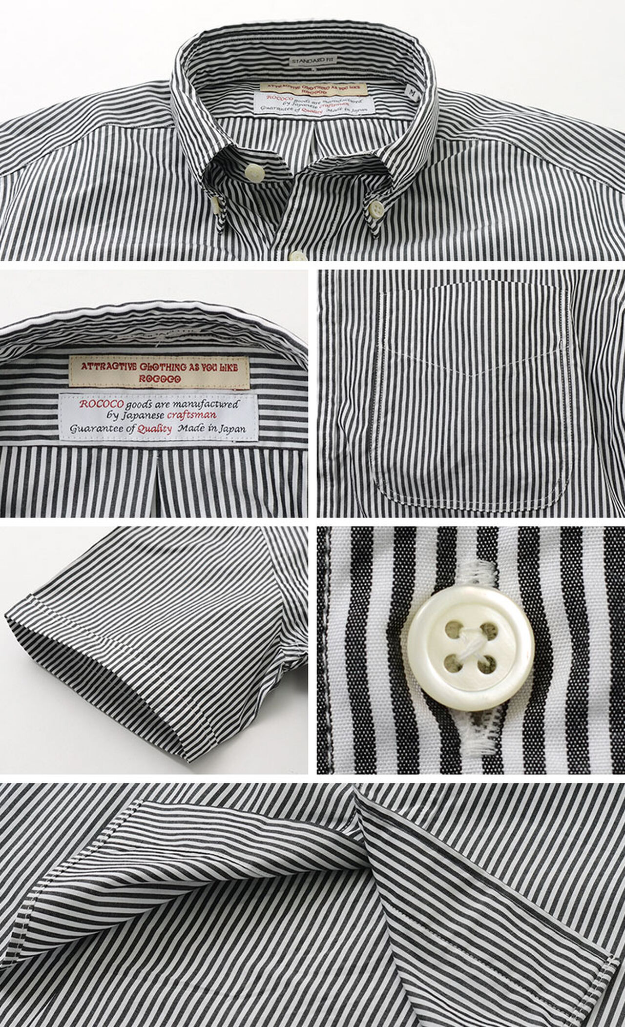 Broad Stripe Short Sleeve Button Down Shirt,, large image number 10