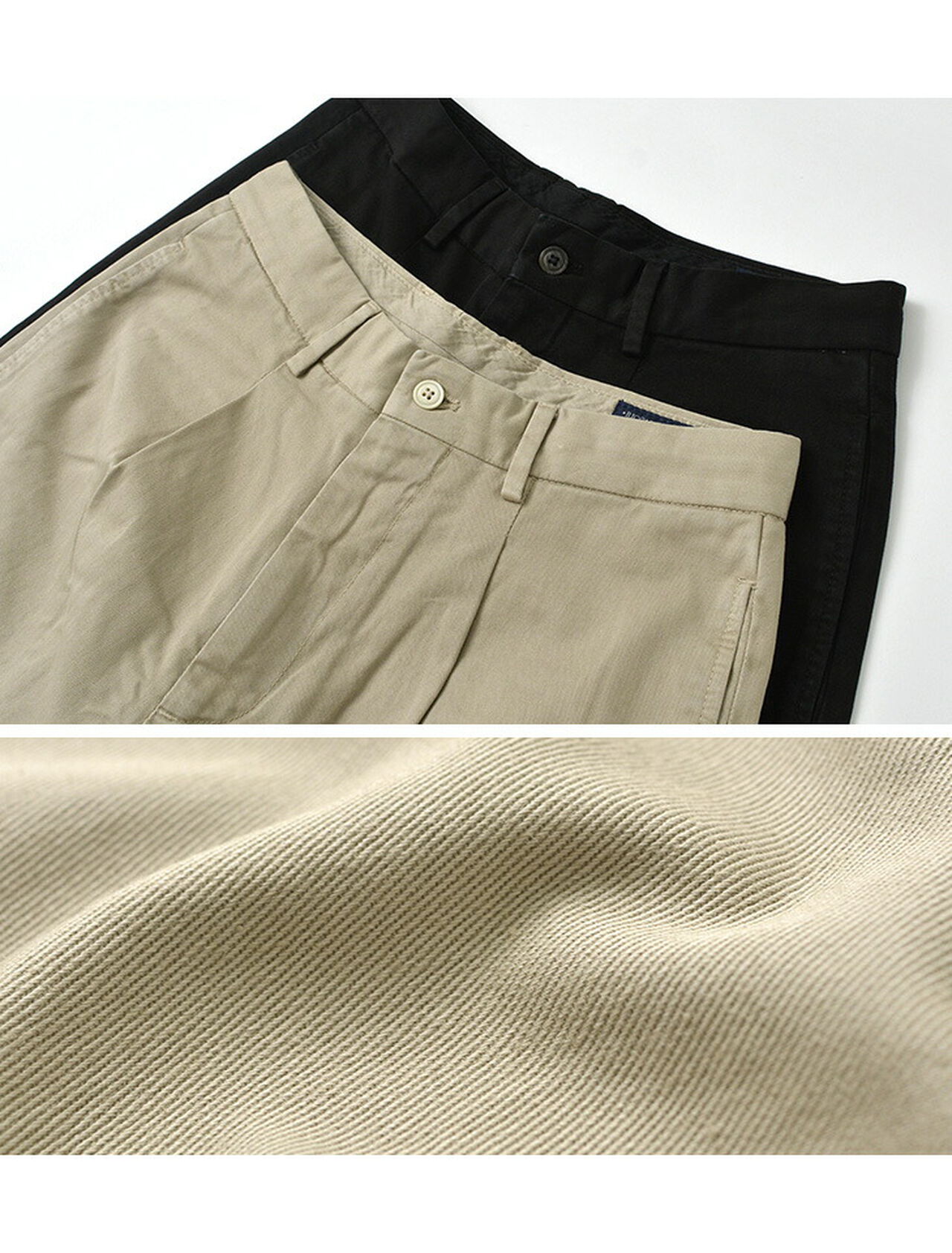 One Tuck Wide Trousers Dragon Twill,, large image number 4