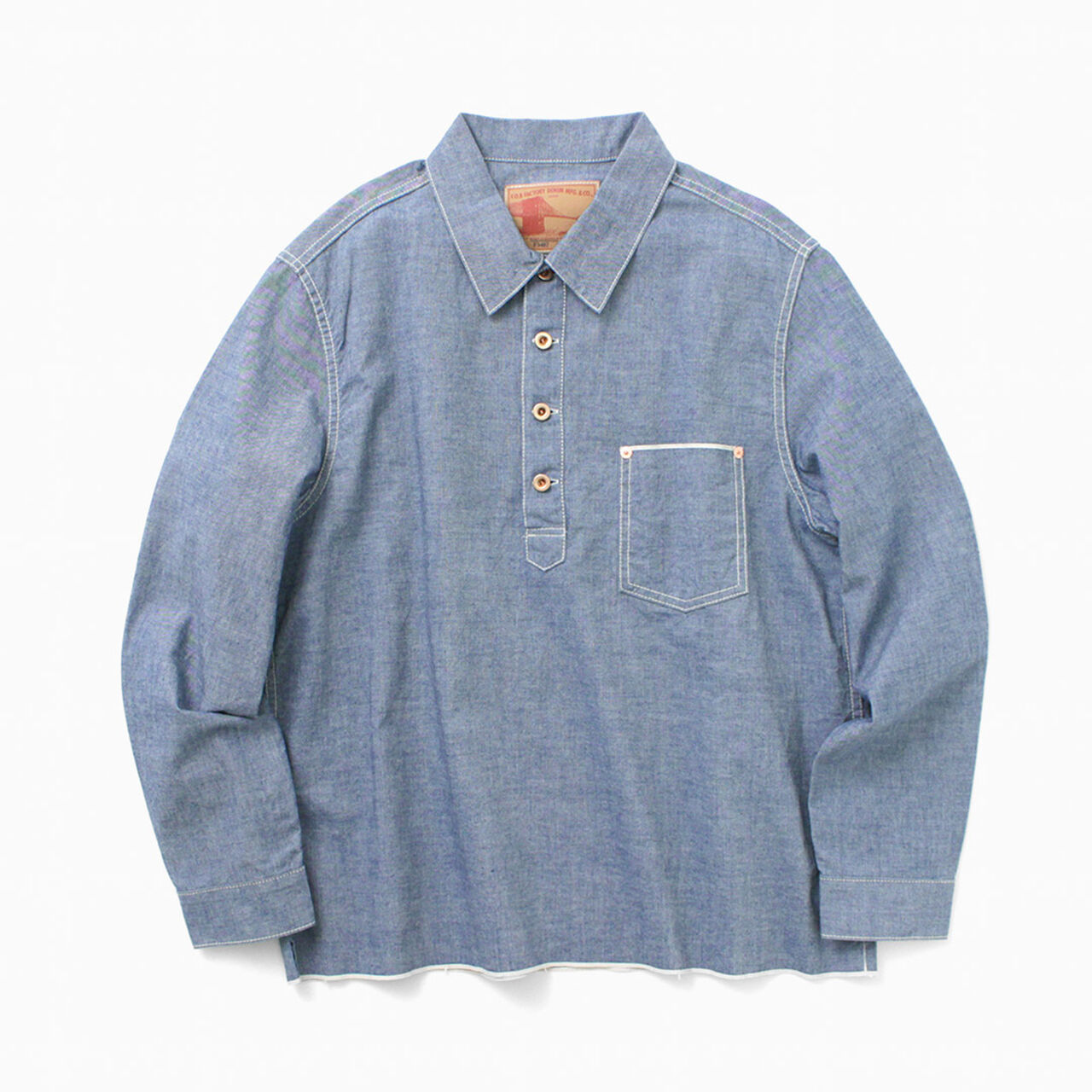 F3487 Chambray pullover shirt,, large image number 2