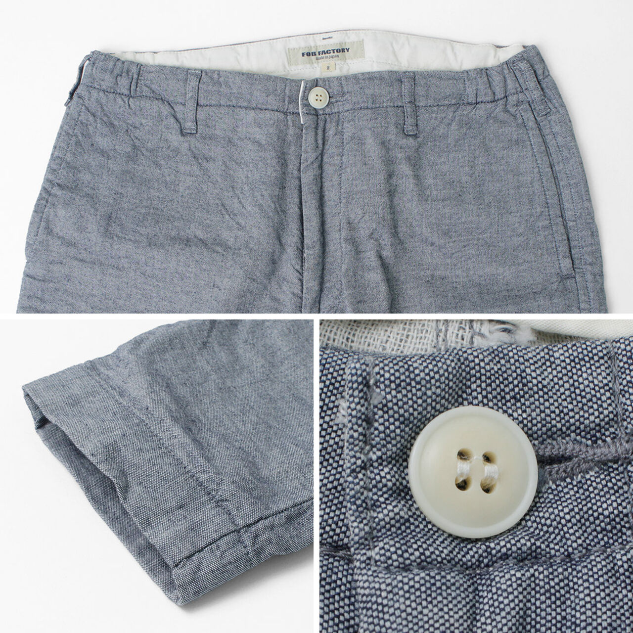 F0513 Cotton Linen Double Wave Chambray Pants,, large image number 10