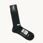 TS-1 Cotton x Cordura ribbed socks,Charcoal, swatch