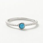 Turquoise Round Cut Extra Fine Ring,Blue, swatch