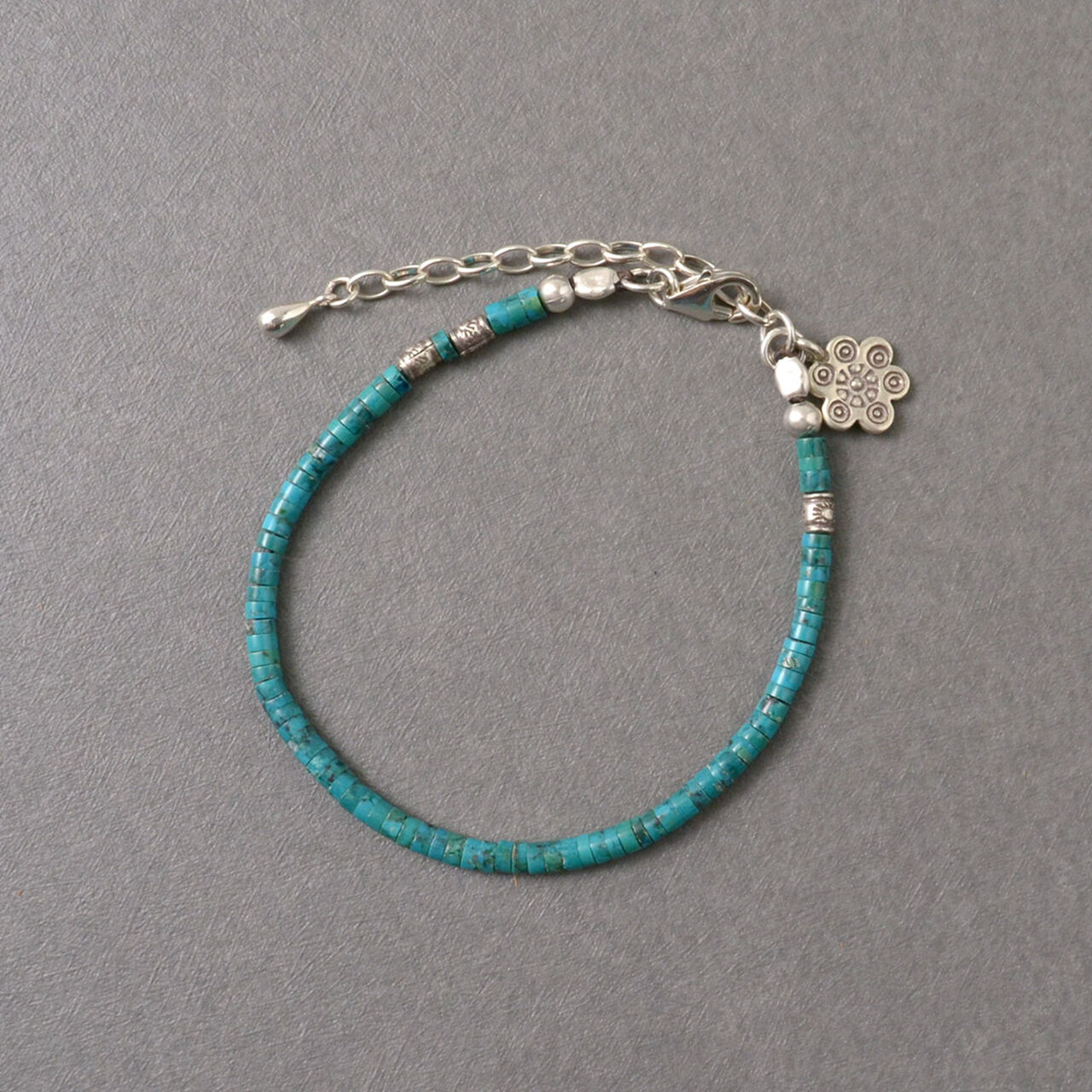 Turquoise Beaded Anklet,, large image number 2