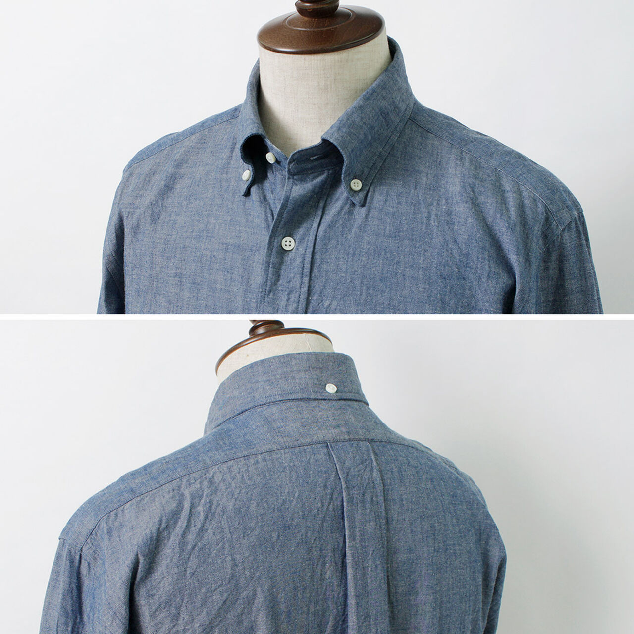 Selvage Chambray Button Down Shirt,, large image number 7