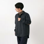 Retro Hunting Washable Wool Shirt / Elbow Patch,Charcoal, swatch