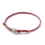 2-Tone Wax Cord Concho Anklet,Multi, swatch