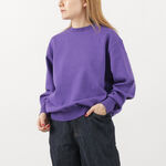 Color Special Order Wave Cotton Knit Pullover,Purple, swatch
