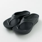 Double Flip Flop Recovery Platform Sandals,Black, swatch
