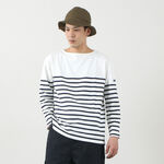 HDCS Katanuki Striped Basque Shirt,White_Navy, swatch