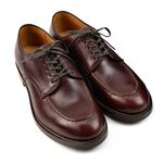 15078 Heavy Stitching Moc Toe Leather Shoes,Burgundy, swatch