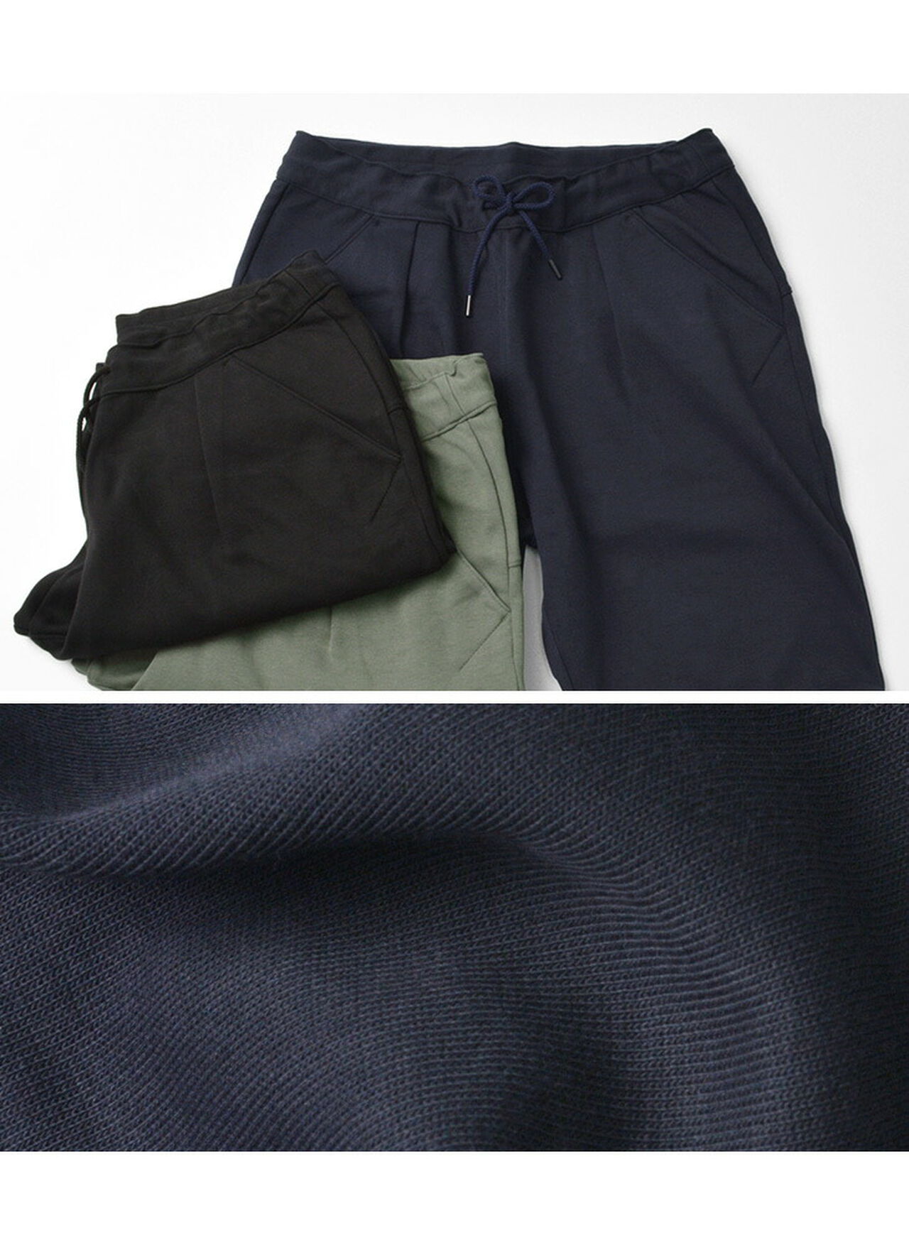Cotton Jersey Tucked Half Pants,, large image number 5