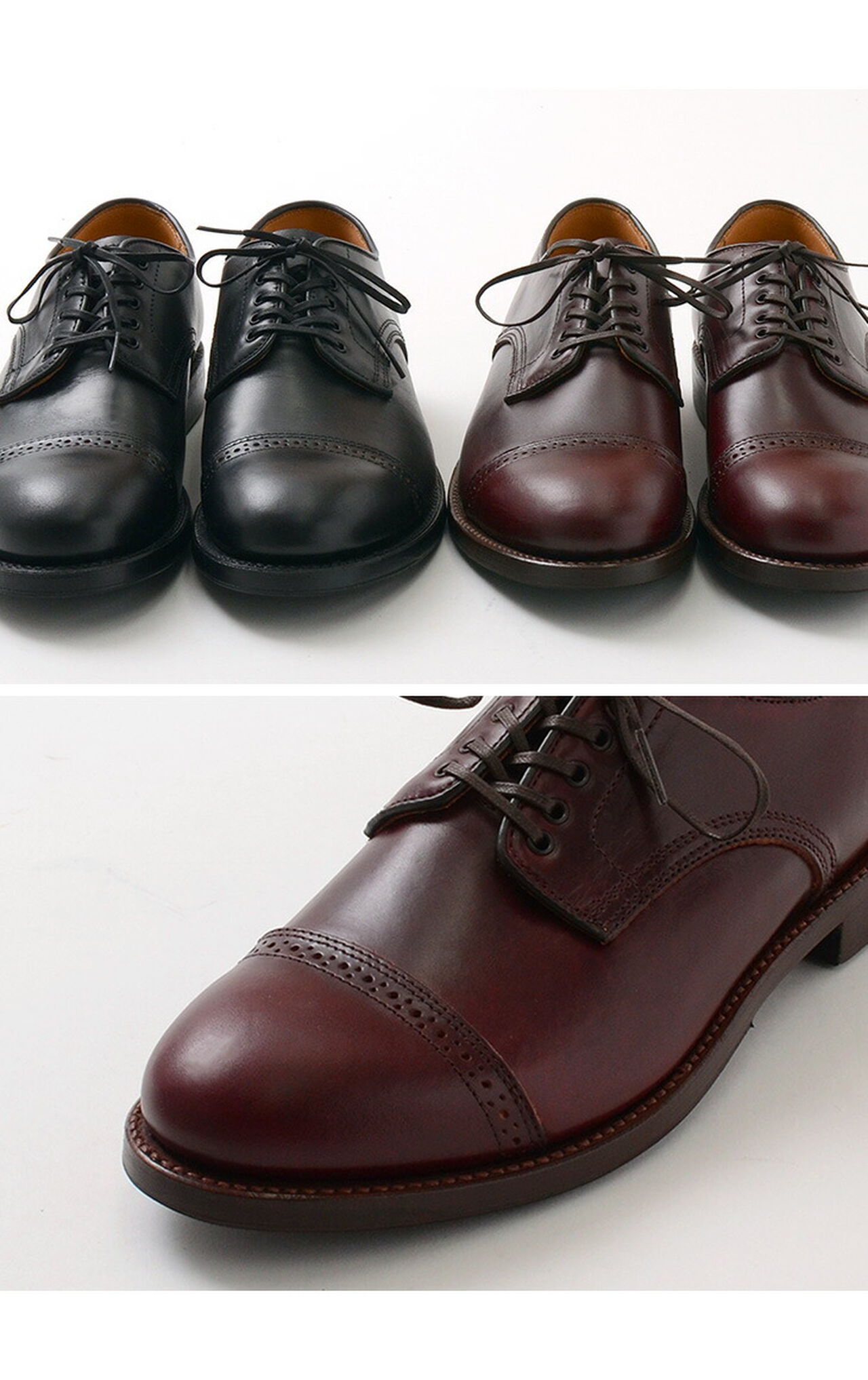 Punched Cap Toe Derby Shoes,, large image number 4