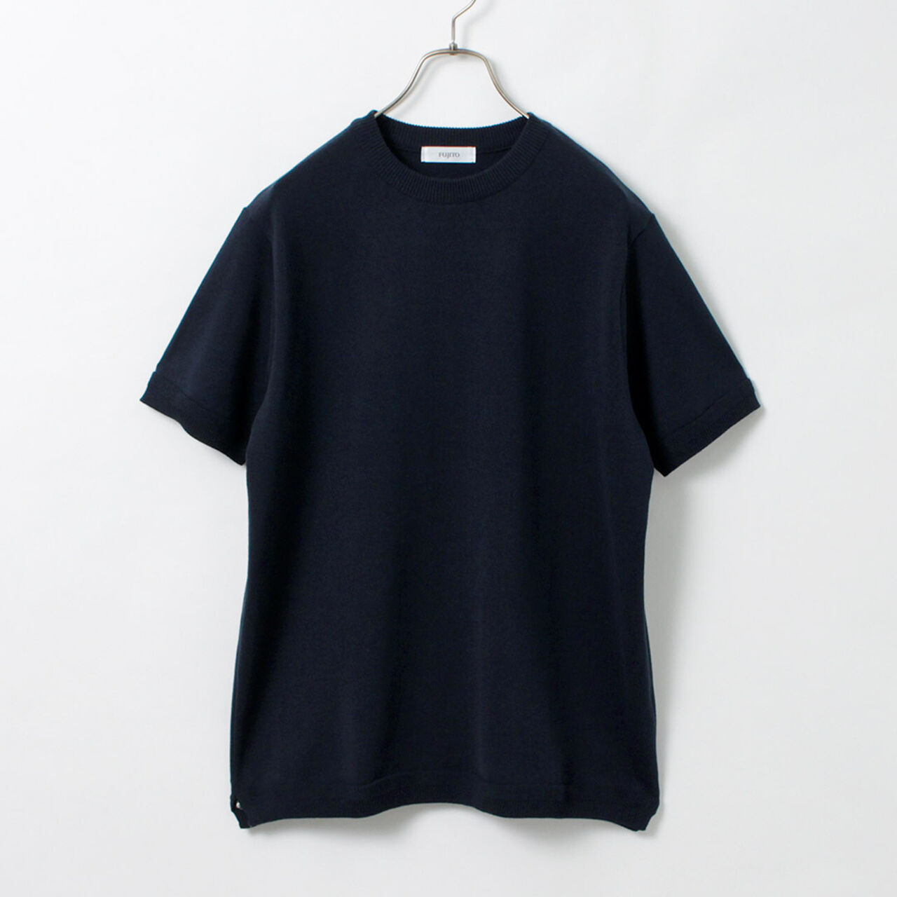 Crew Neck Knit T-Shirt,, large image number 0