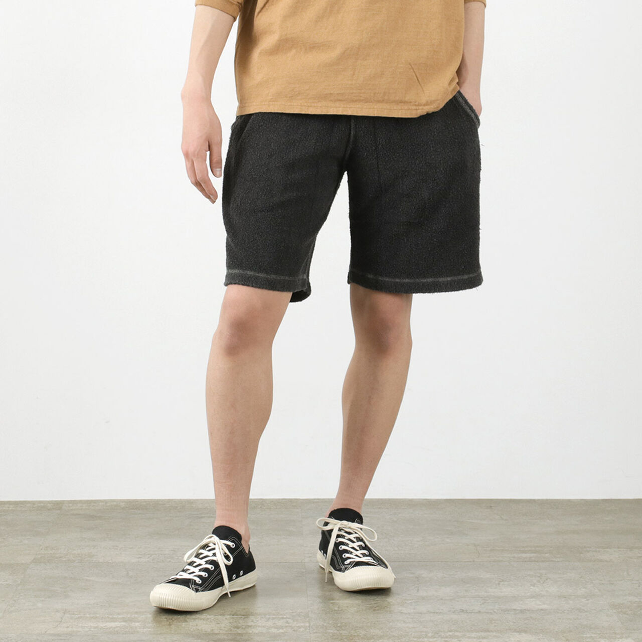 Special order Color Double Pile Easy Shorts,P-Black, large image number 0