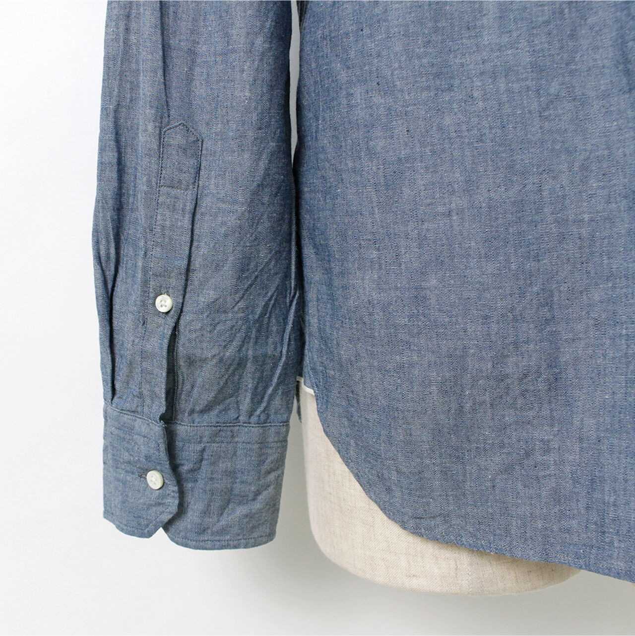 Selvage Chambray Button Down Shirt,, large image number 9
