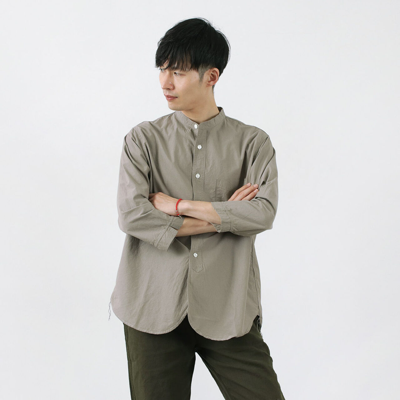 FRC006 Special order military dump band collar shirt three quarter sleeve,, large image number 16