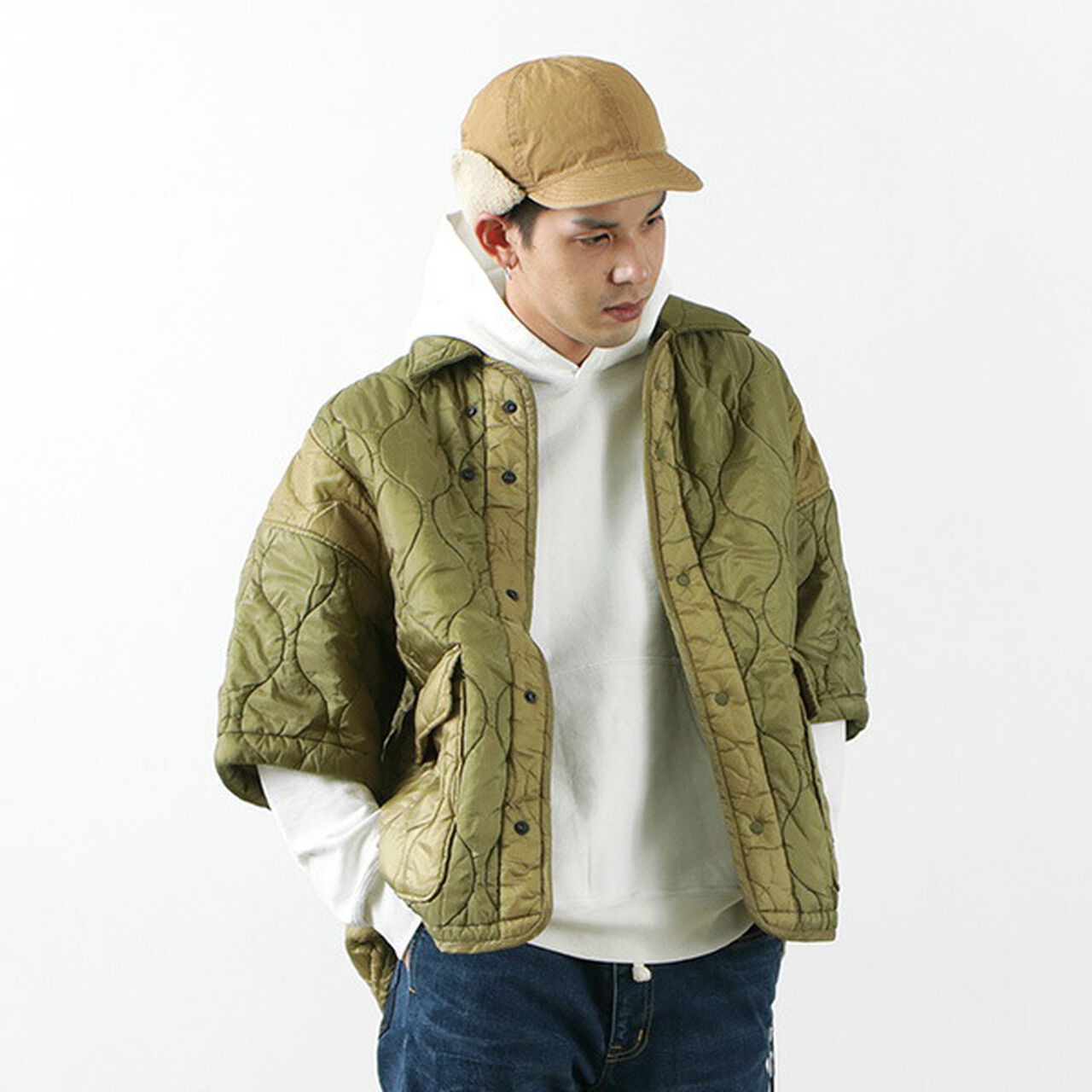 Military Ripstop Short Sleeve Quilted Shirt Jacket,, large image number 14
