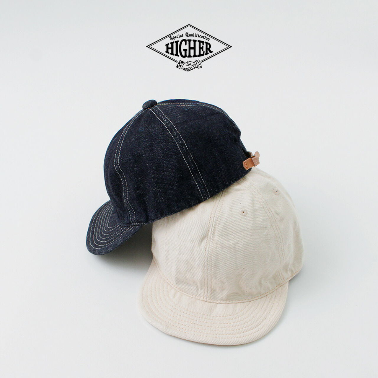One-washed Selvage denim cap,, large image number 1