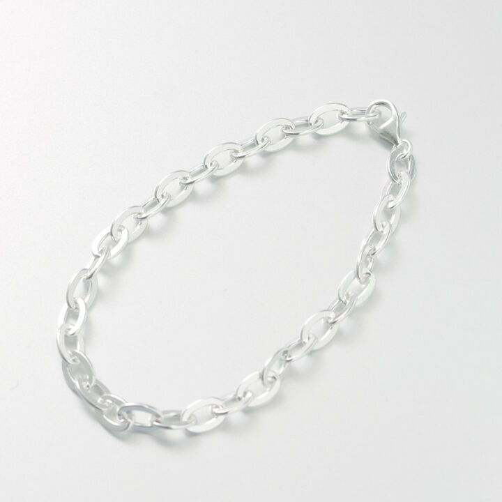 Flat cable chain bracelet silver 925