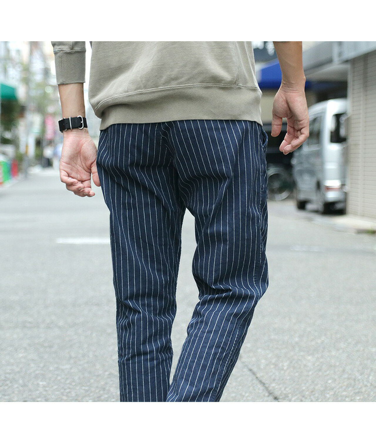 Wide Tapered Chino Stripe,, large image number 6