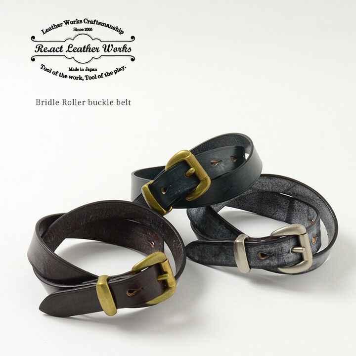 Bridle leather roller buckle belt 30mm