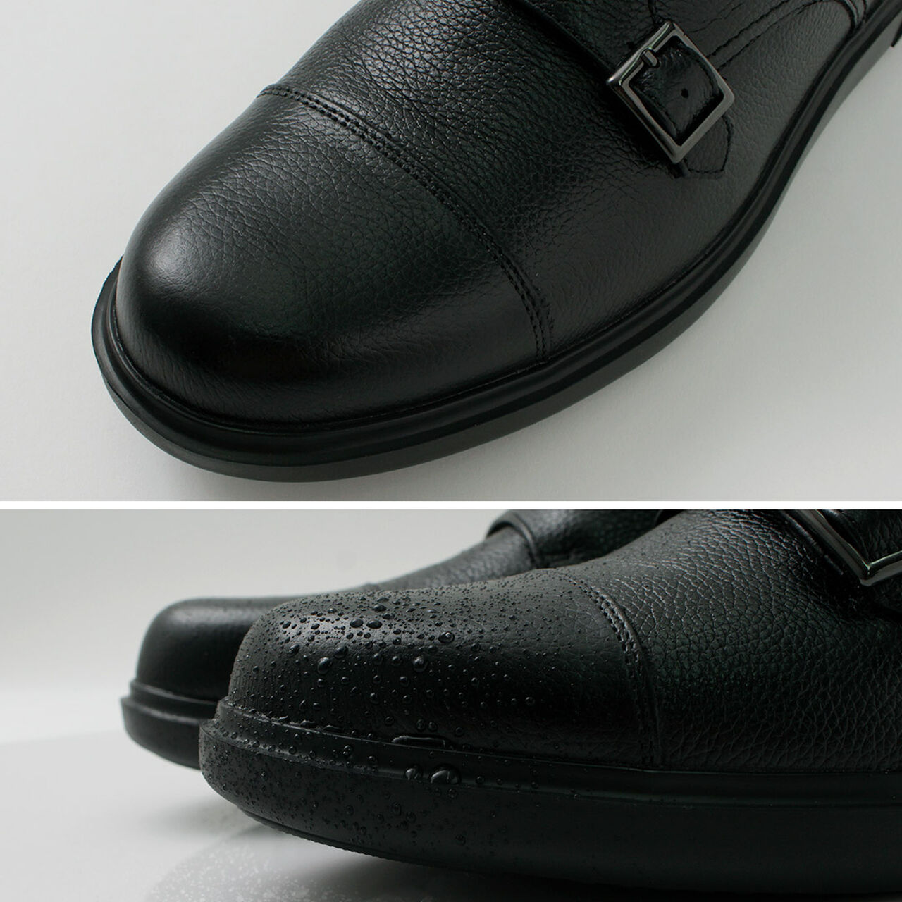 Breathable Waterproof Double Monk Strap Leather Shoes,, large image number 5