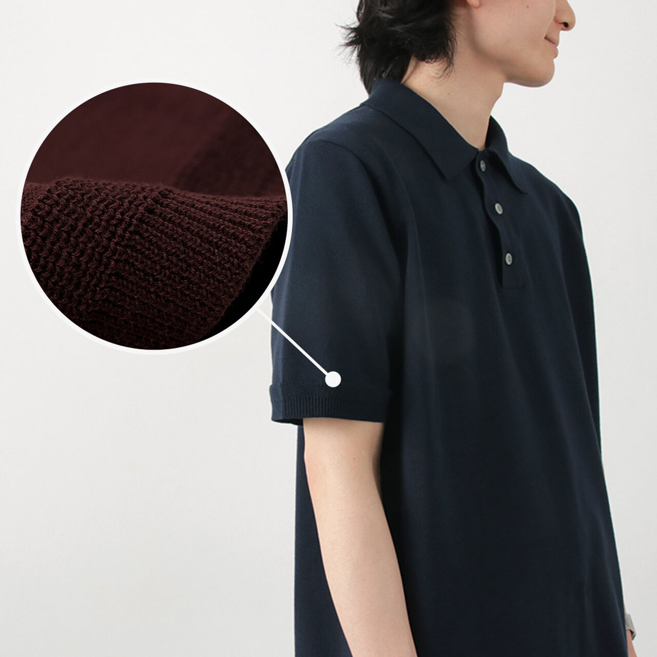 Knit Polo Easy Solid Collar,, large image number 9