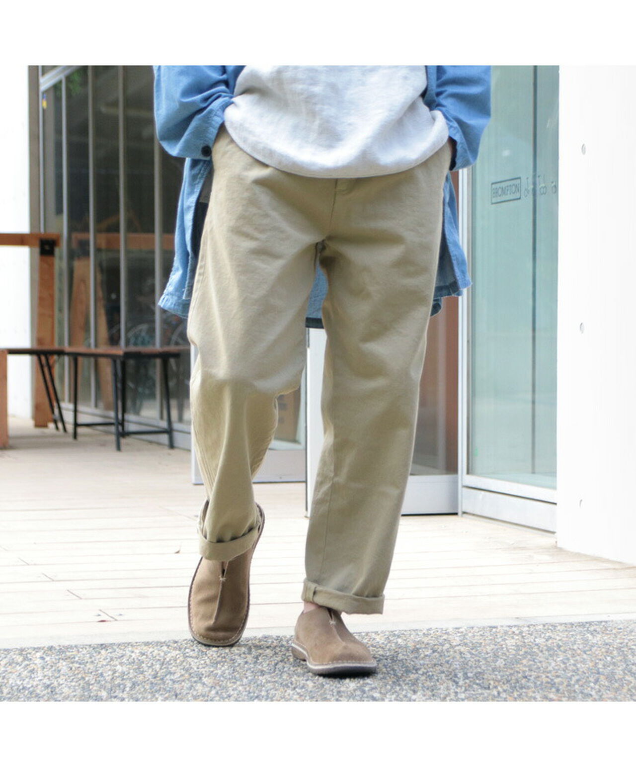 RJB8020 Special order 12oz selvedge chino 1-tuck wide trousers,, large image number 3