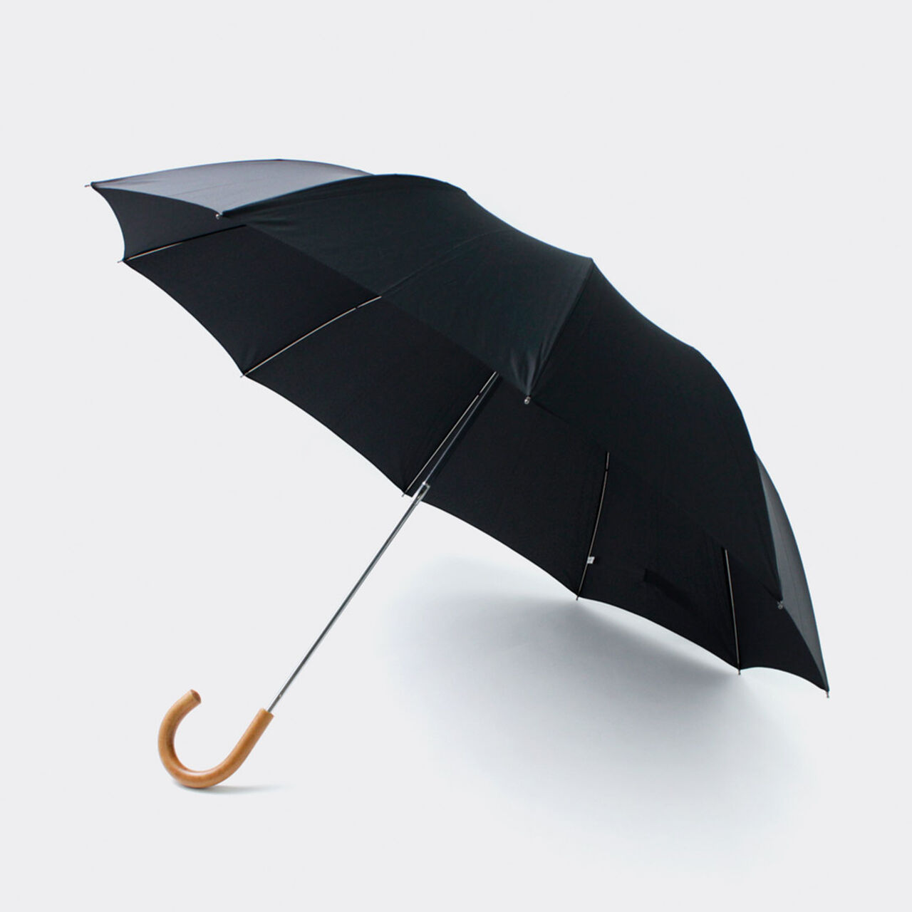 Malacca handle Folding umbrella for rain,Black, large image number 0