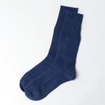R1378 Gandy pattern crew socks,Blue, swatch