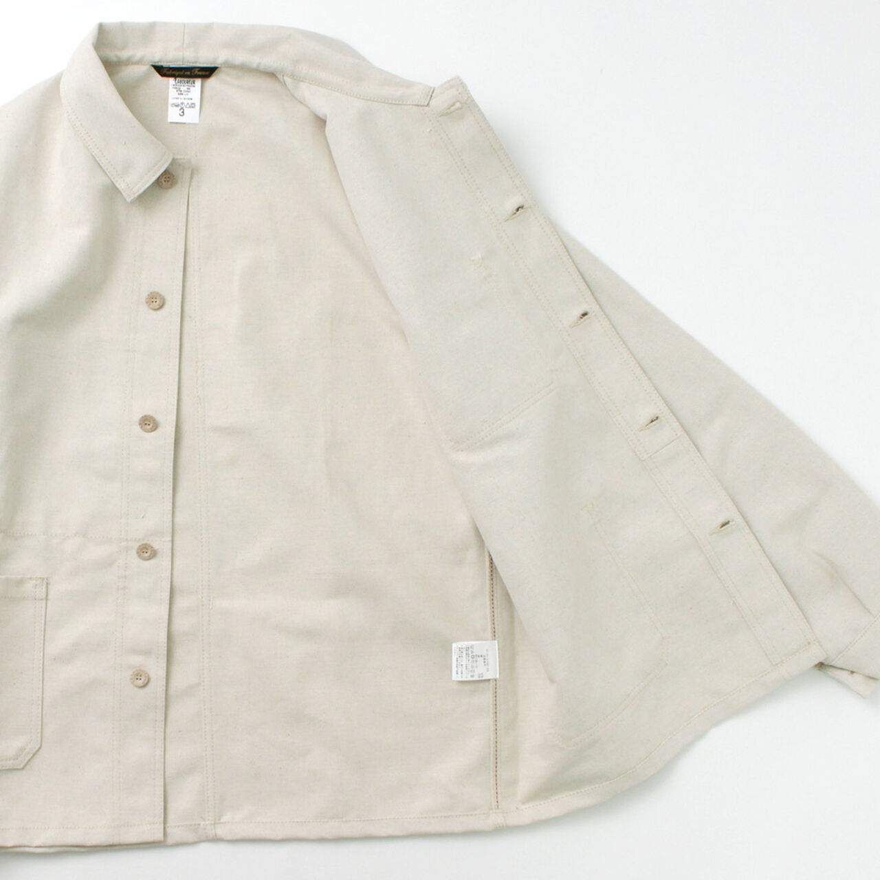 Linen cotton coverall jacket,, large image number 7