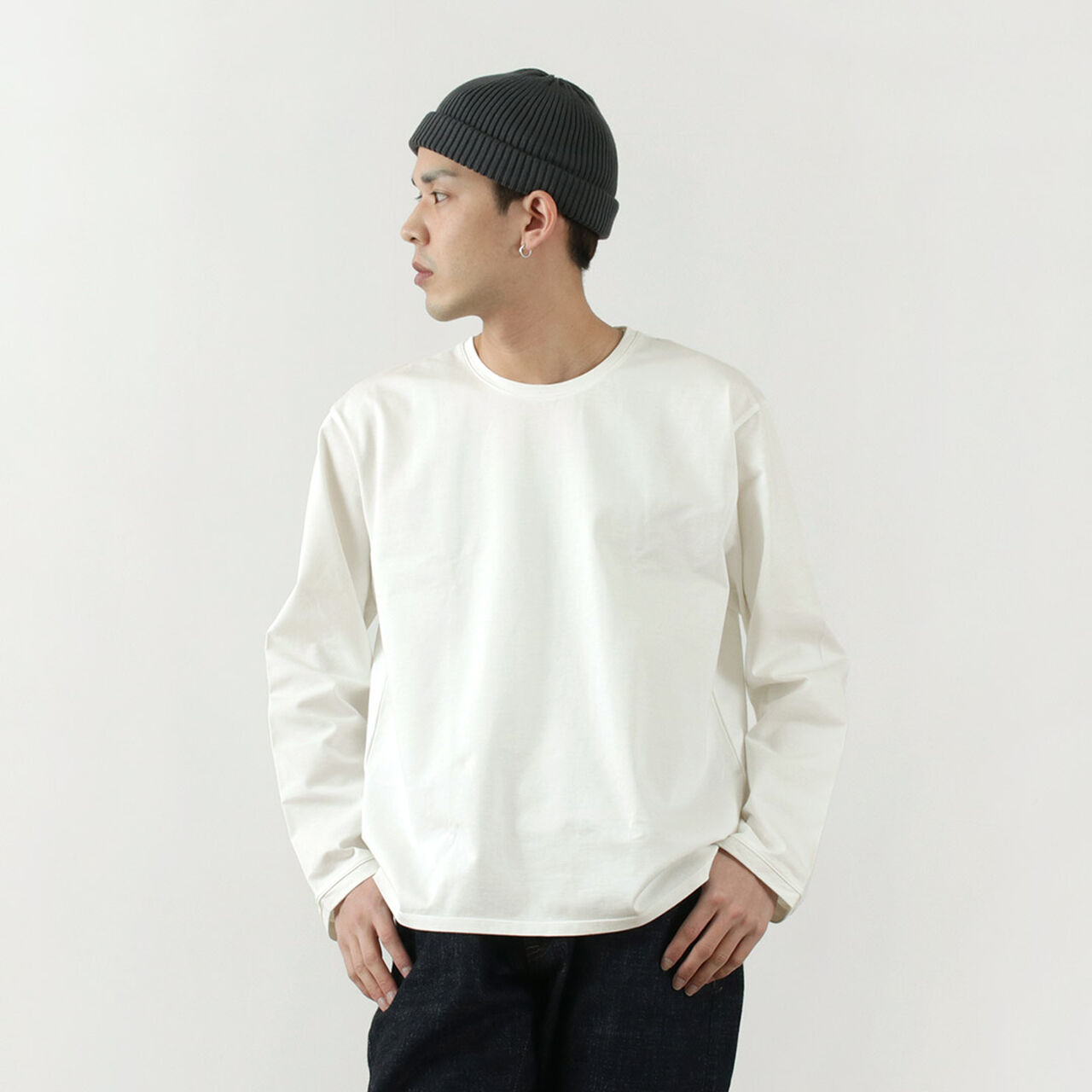 Dress organic T-shirt L/S,White, large image number 0