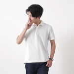 Vintage Kanoko 1 Button Polo Shirt,White, swatch