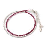 Garnet W-Wrap Bracelet,Red, swatch
